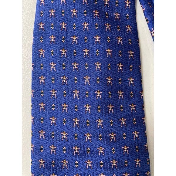 Daniel De Fasson Blue Silk Bodybuilder Necktie - Picture 4 of 5